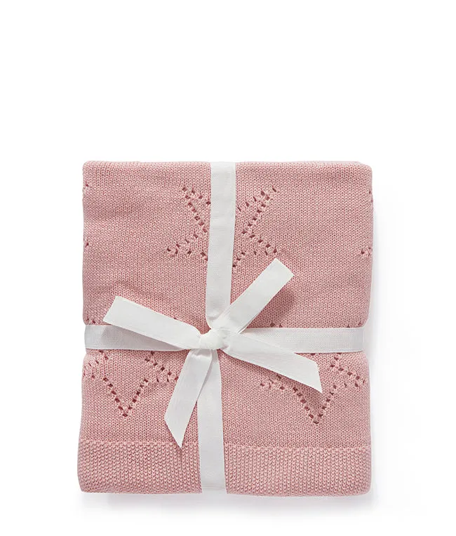 Personalised Baby Blanket - Star Pink