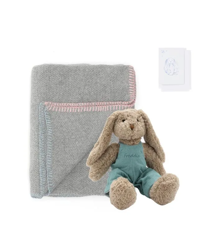 Personalised Bunny & Blankie Bundle - Blue