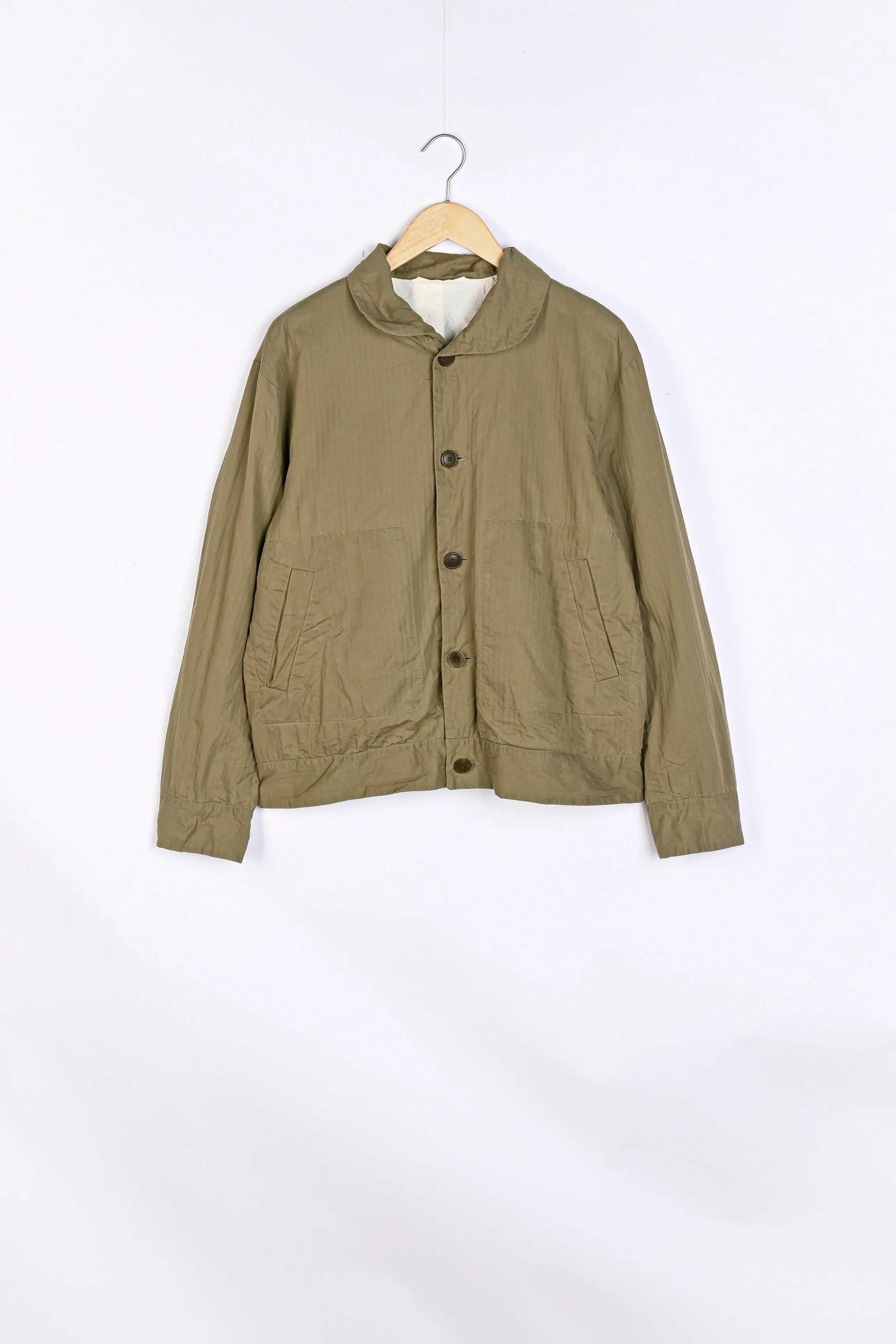 PETER BLOUSON -WAXY - KHAKI - OLIVE GREEN