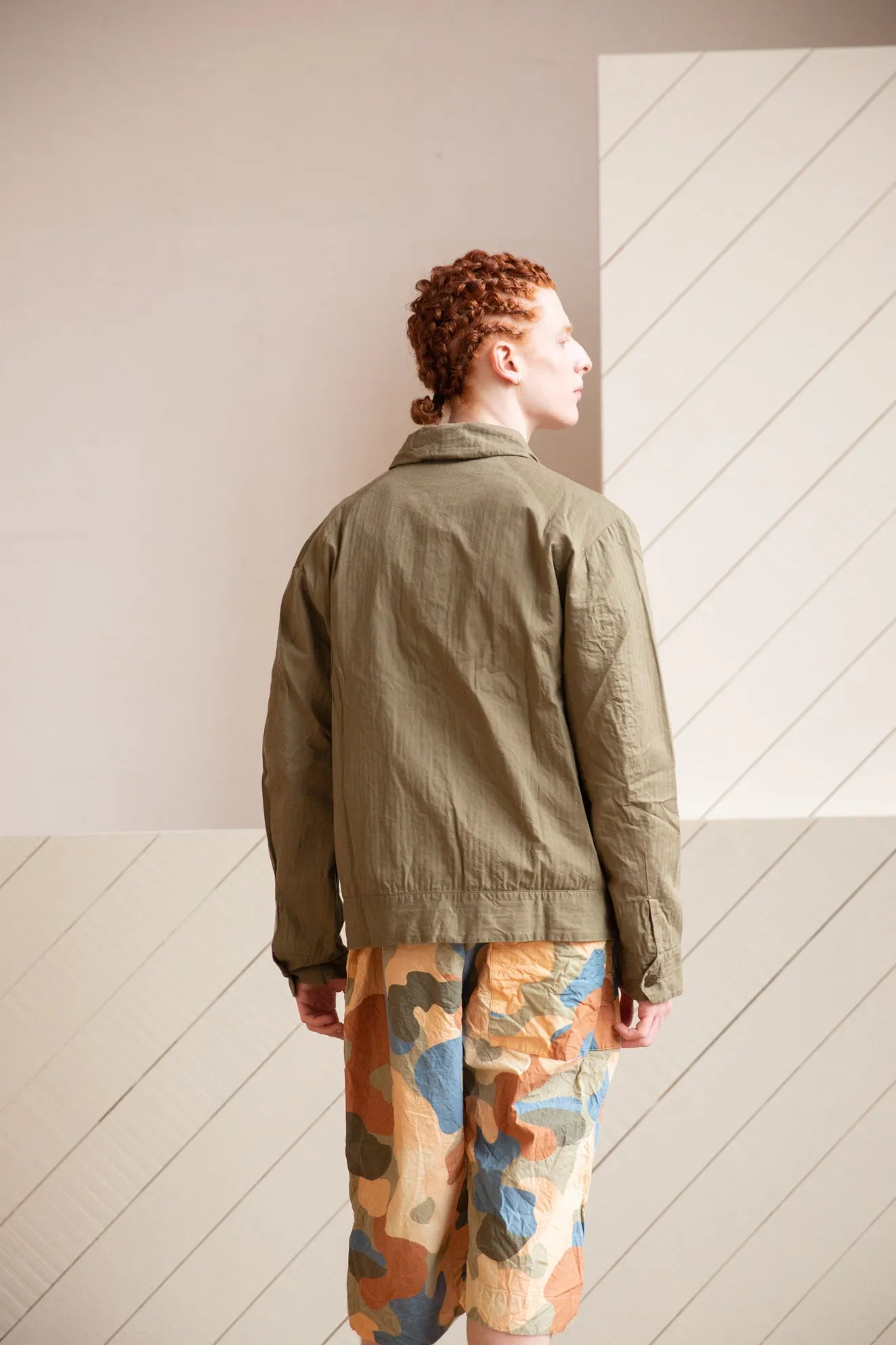 PETER BLOUSON -WAXY - KHAKI - OLIVE GREEN