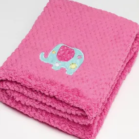 Pink Elephant Fleece Baby Blanket Sale