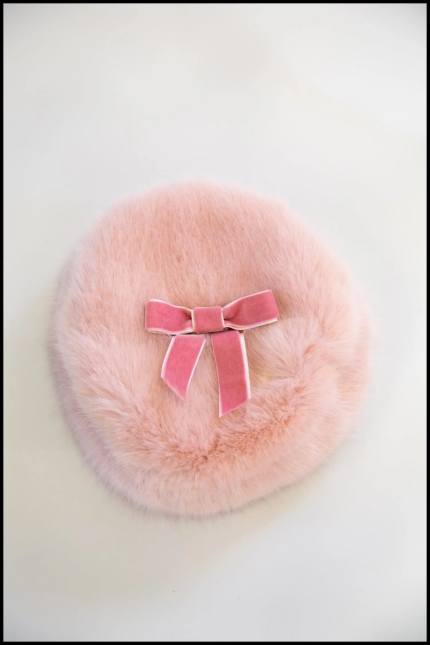 Pink Powder Puff Faux Fur Hat