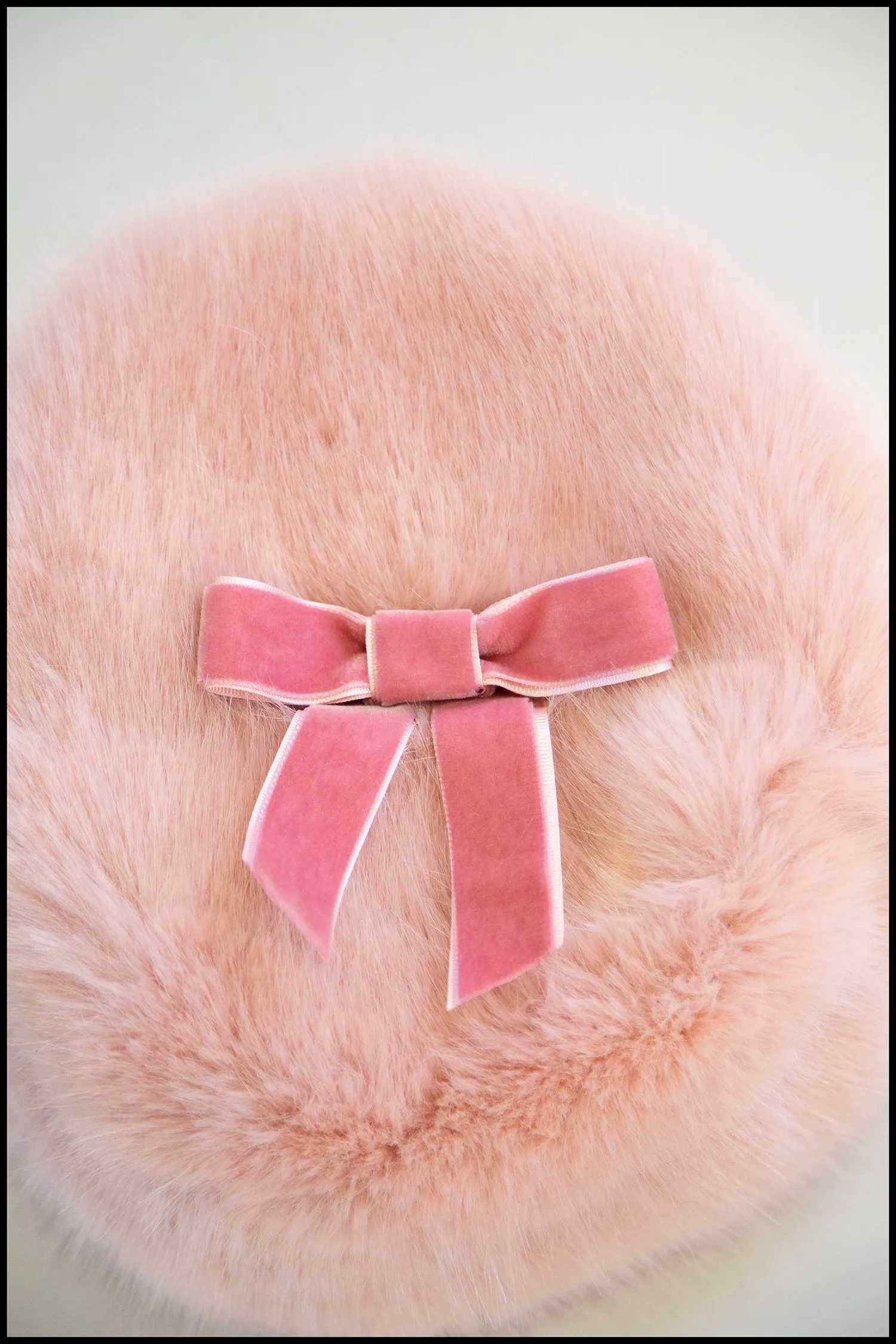 Pink Powder Puff Faux Fur Hat