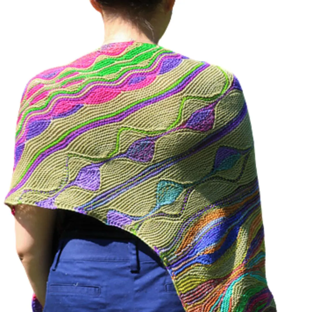 Positive Vibrations Shawl Kit | Yarn Art of Elegant Shapes and Colors