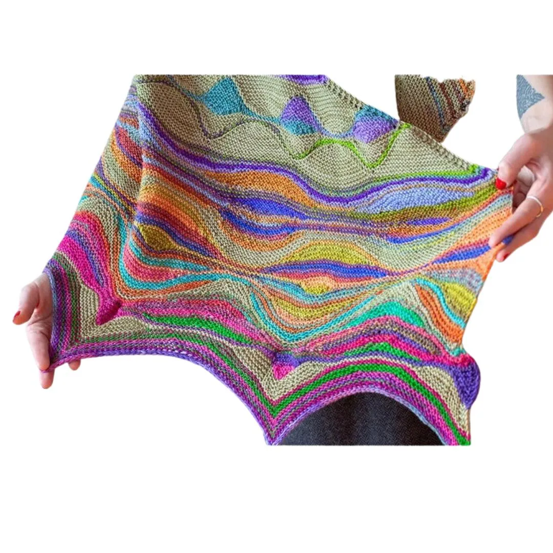 Positive Vibrations Shawl Kit | Yarn Art of Elegant Shapes and Colors