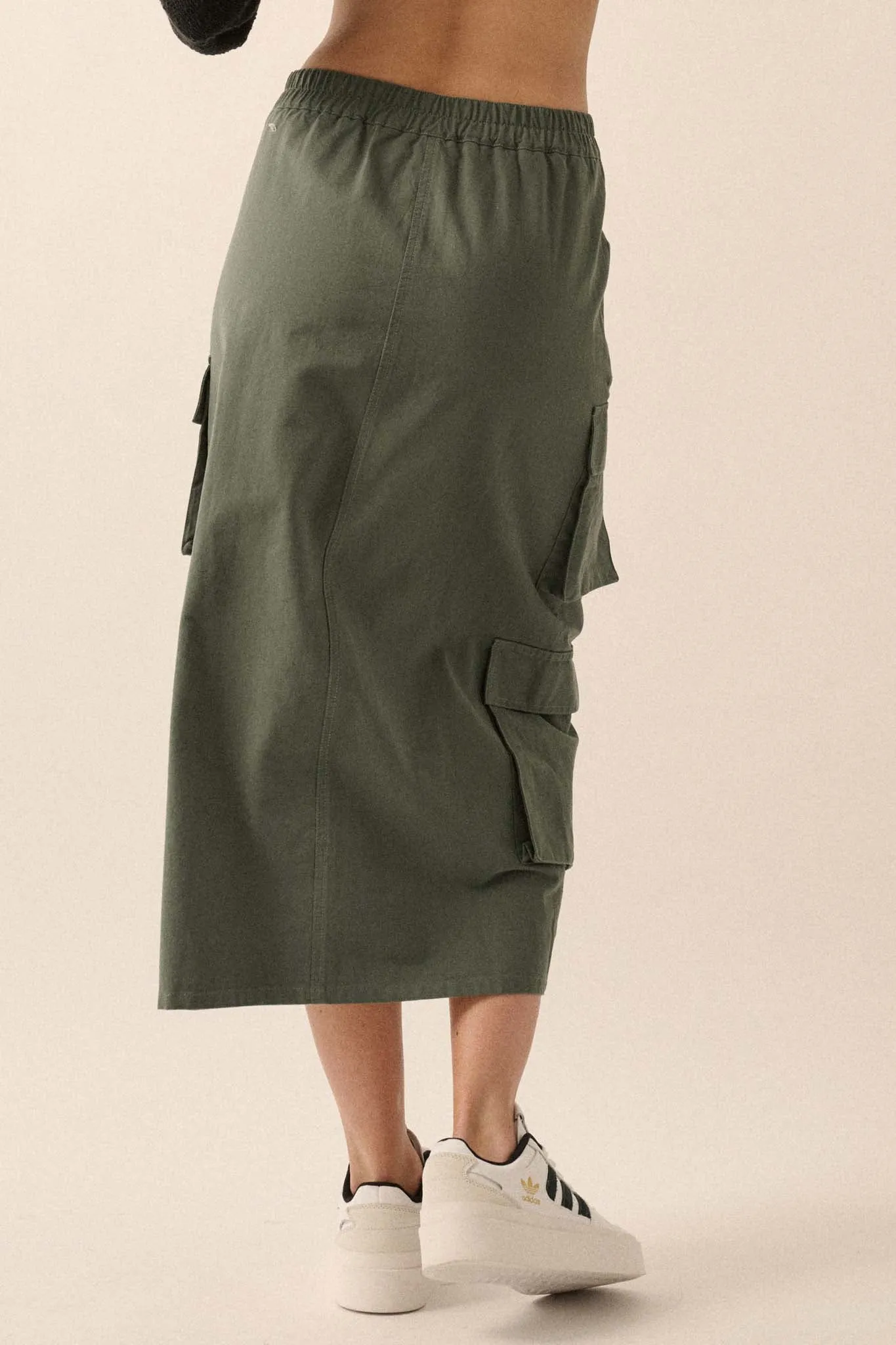 Practically Perfect Cargo Midi Pencil Skirt