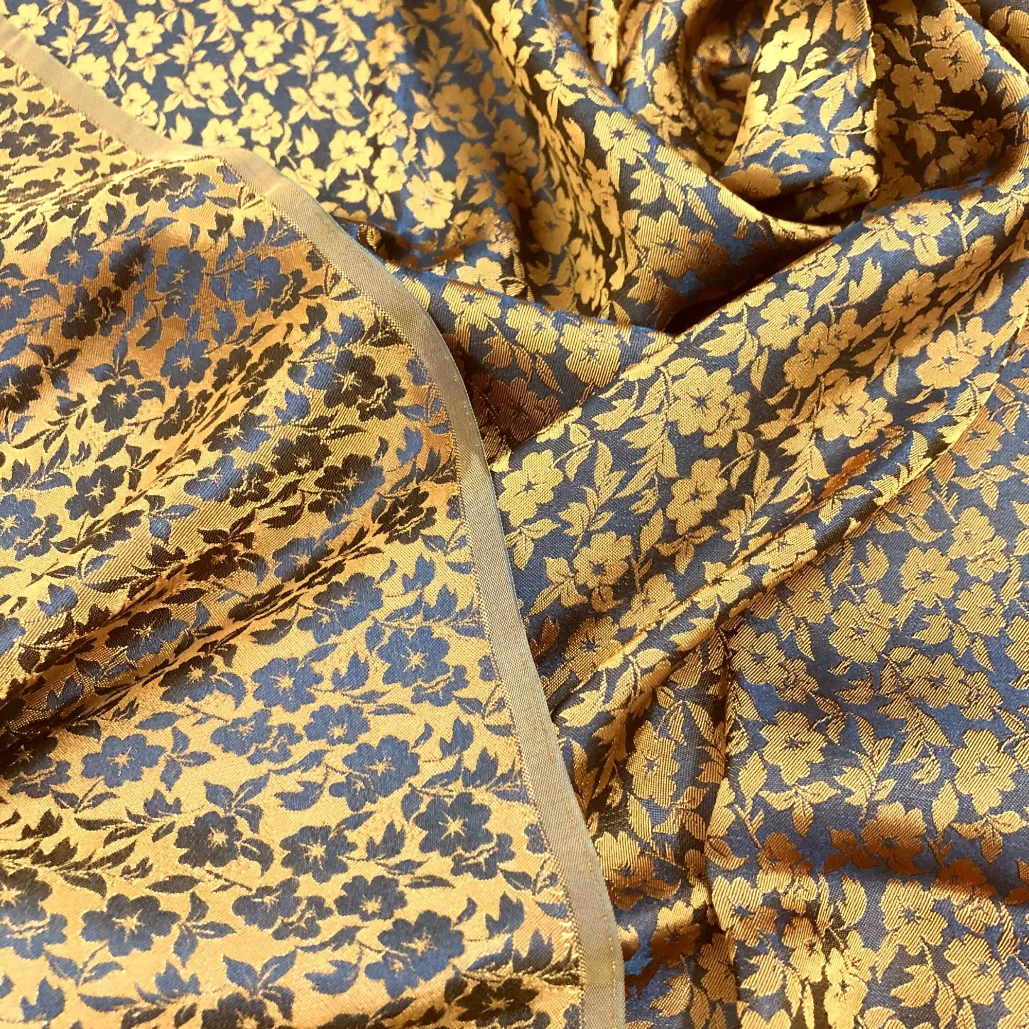 PURE MULBERRY SILK fabric by the yard - Floral silk - Handmade fabric – Dress making – Silk for sewing - Silk apparel fabric