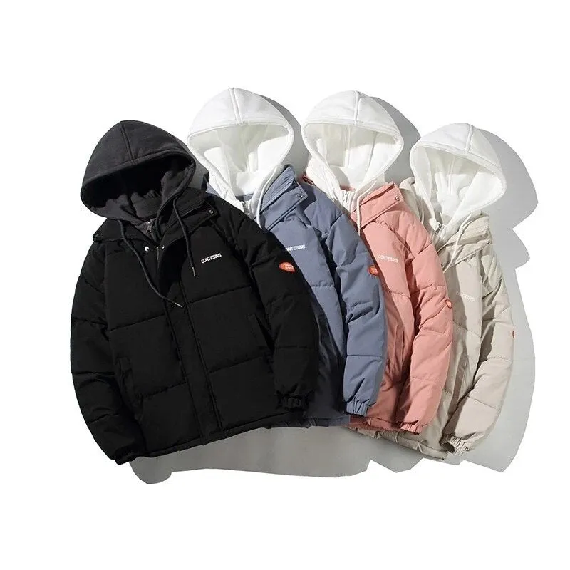 Purpdrank - Women's Winter Oversize Jacket 2023 Down Cotton Padded Coat Female Loose Casual Overcoat Female Fashion Hooded Short Parkas