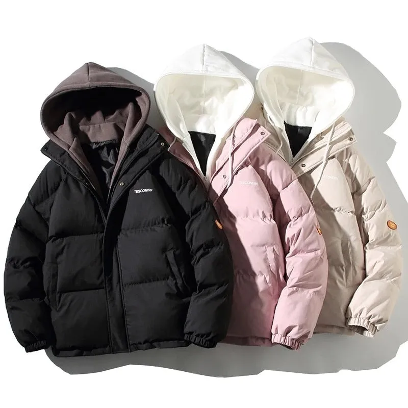 Purpdrank - Women's Winter Oversize Jacket 2023 Down Cotton Padded Coat Female Loose Casual Overcoat Female Fashion Hooded Short Parkas