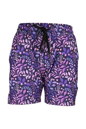 Purple Petals Jogger Shorts