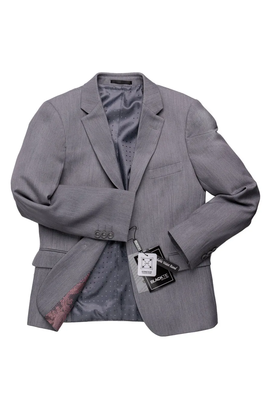 "Liam" Kids Vintage Grey Suit (5-Piece Set)