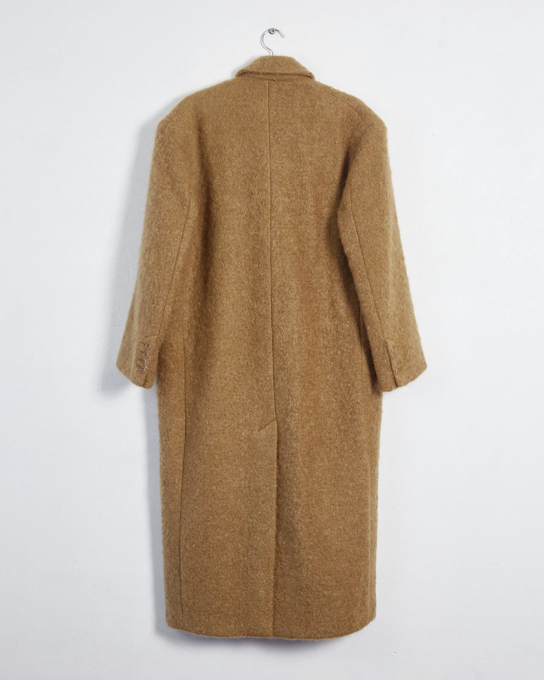 Raey 'oversized mohair and wool-blend' overcoat, camel, 8-14