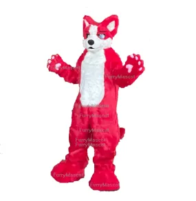 Red Dragon Cat Wolf Dog Digitigrade Prop Fursuit Kigurumi Furry Costume Furries