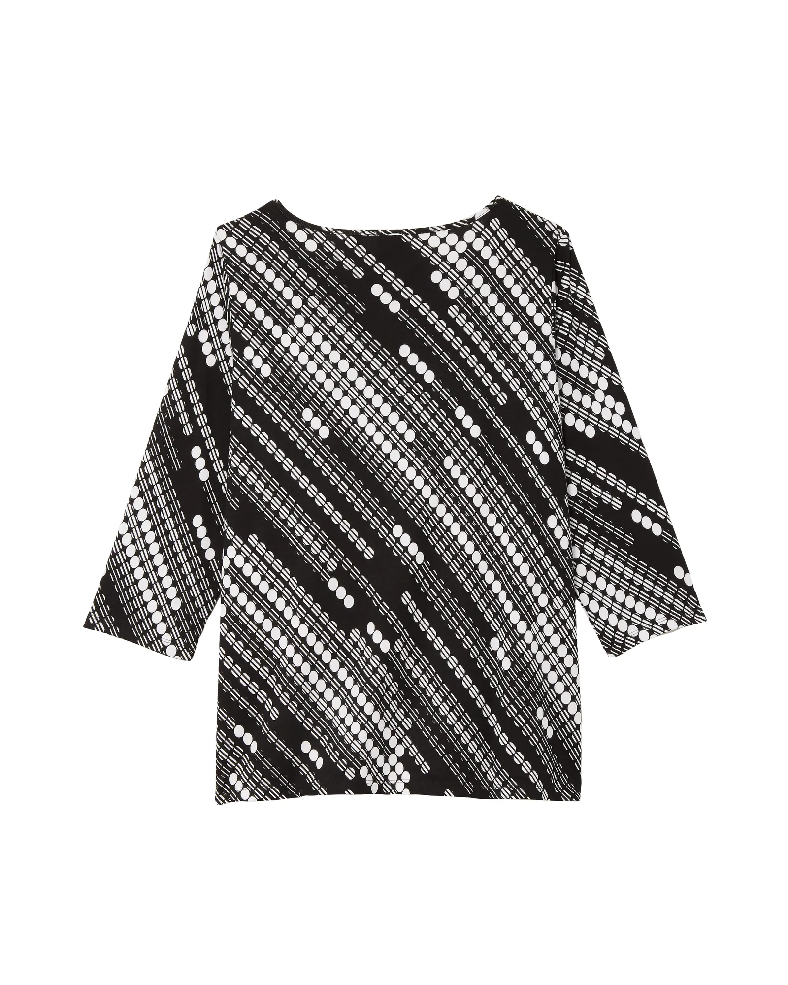 Rico Printed Cotton Knit Top | Black / White