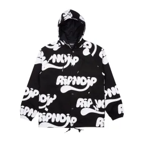 RIPNTAIL Hooded Coaches Jacket (Black)