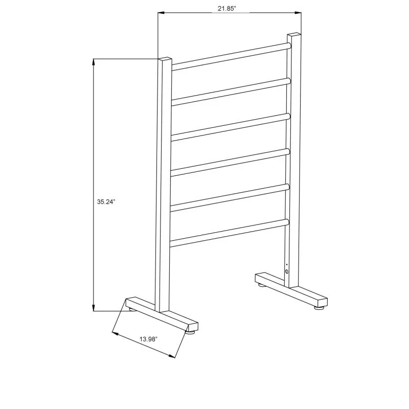 Riposte Series 6-Bar Stainless Steel Floor Mounted Electric Towel Warmer Rack-Brushed Nickel