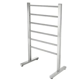 Riposte Series 6-Bar Stainless Steel Floor Mounted Electric Towel Warmer Rack-Brushed Nickel