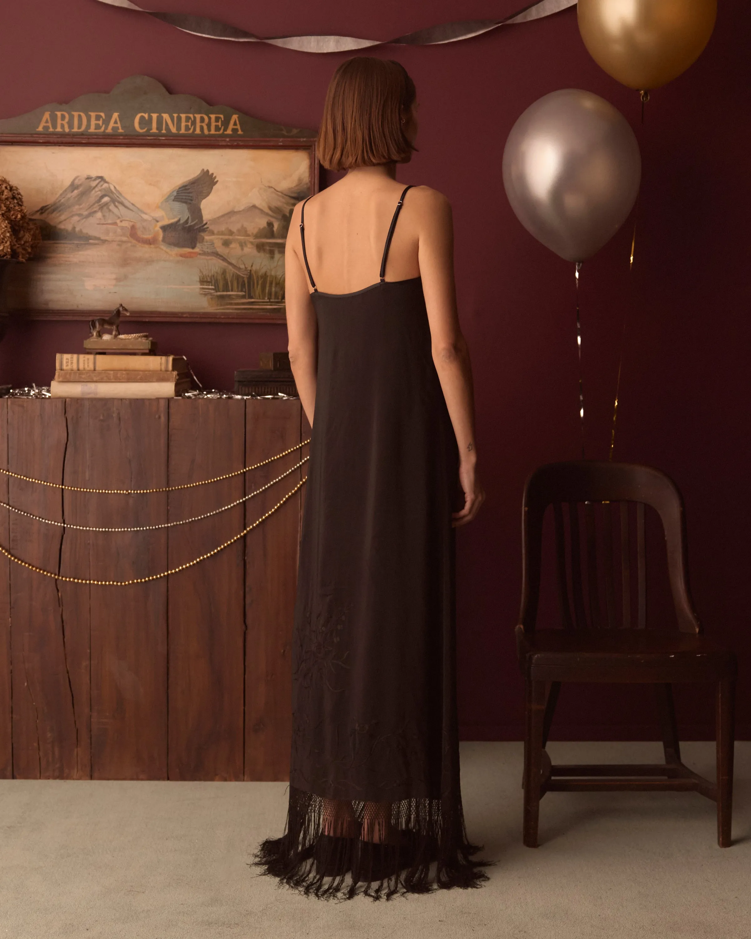 Riverweed Fringe Dress - S