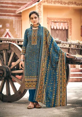 Roli Moli Pashmina Blue suits Winter Collection