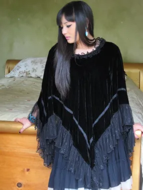 Ruffle Western Poncho by Marrika Nakk