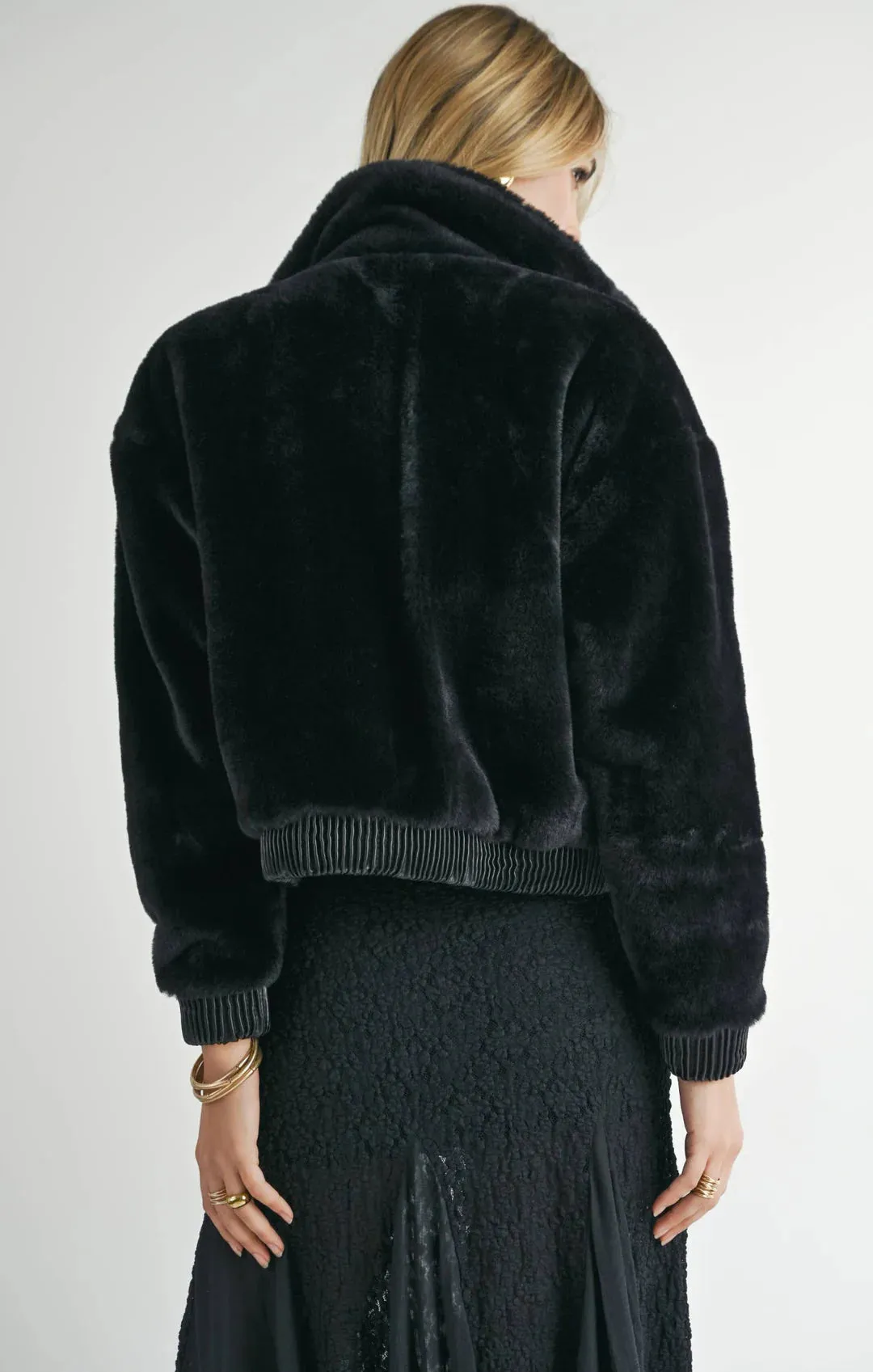 Sage The Label - Daring Vegan Fur Zip Up Jacket