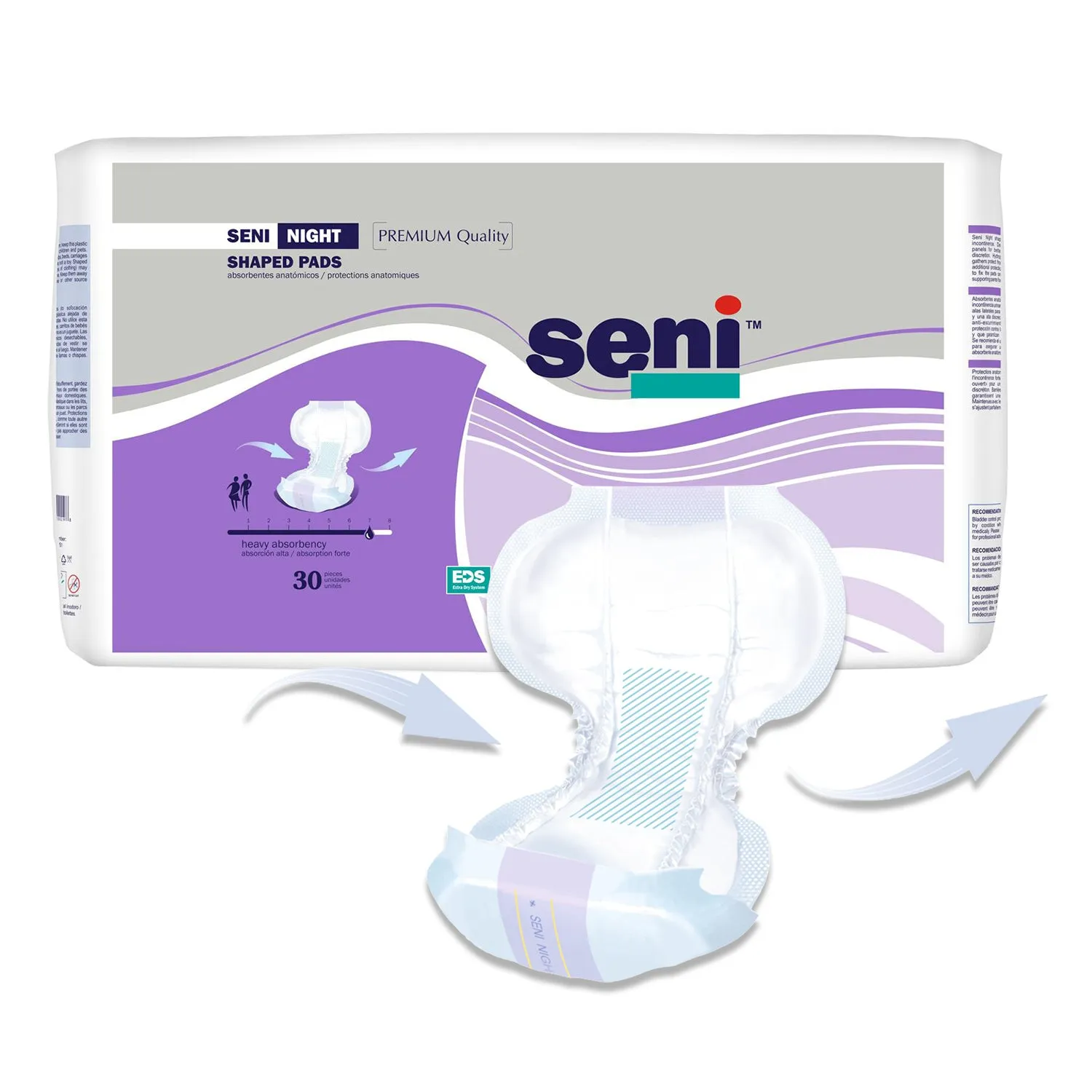 Seni Anatomical Shaped Pads for Night