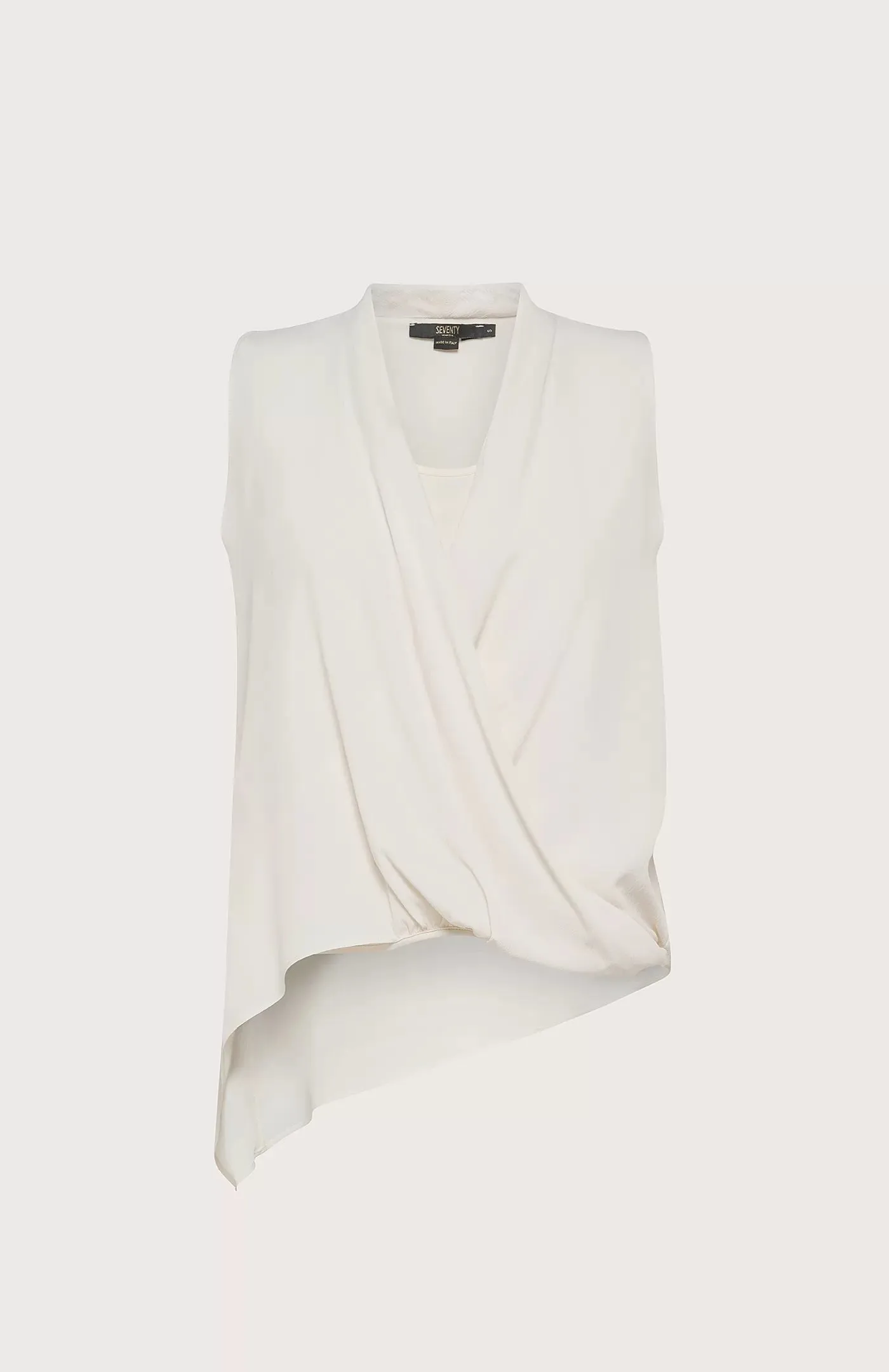 SEVENTY - jERSEY SLEEVELESS WITH DRAPED HEMLINE