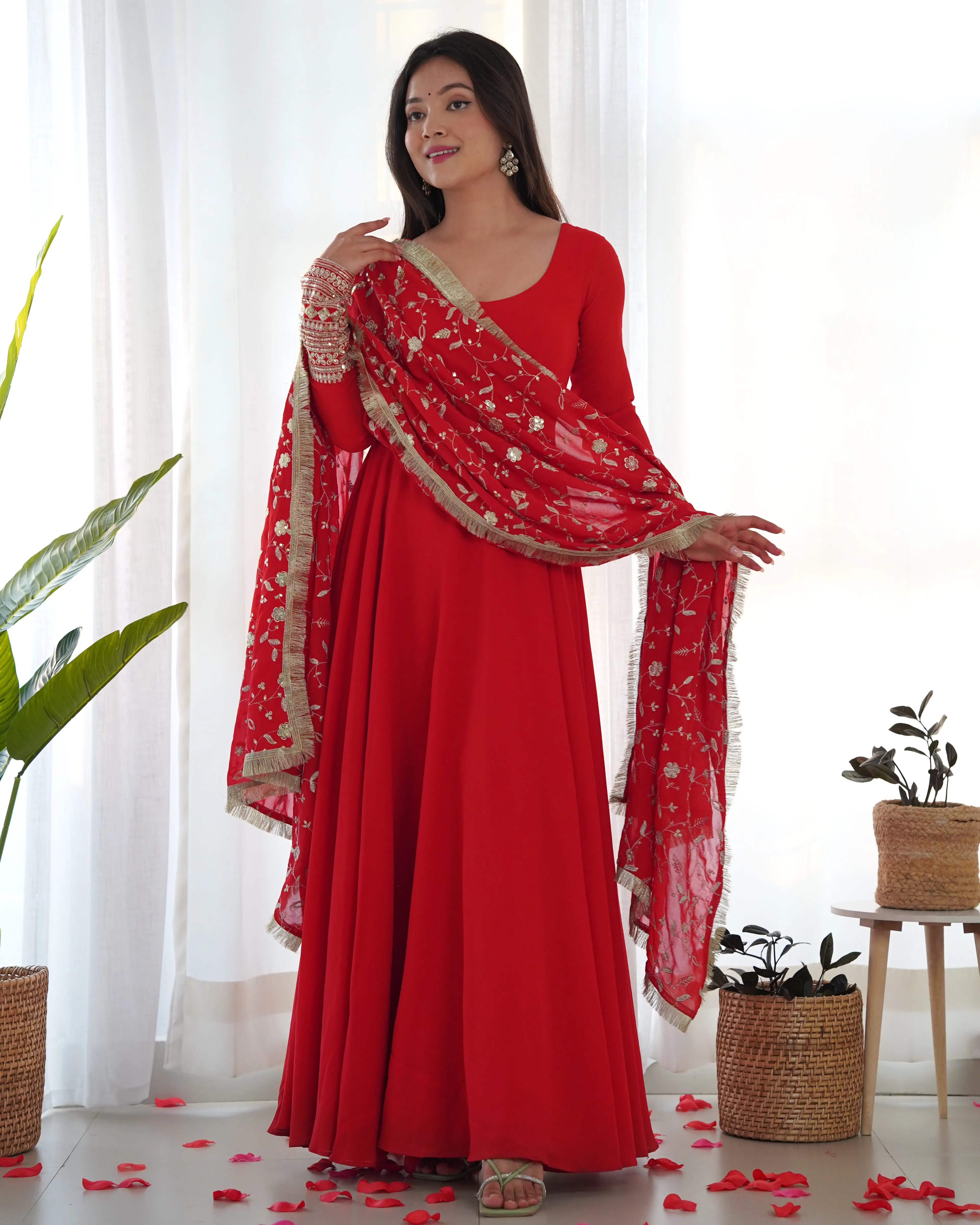 SHARON ANARKALI DUPATTA SET