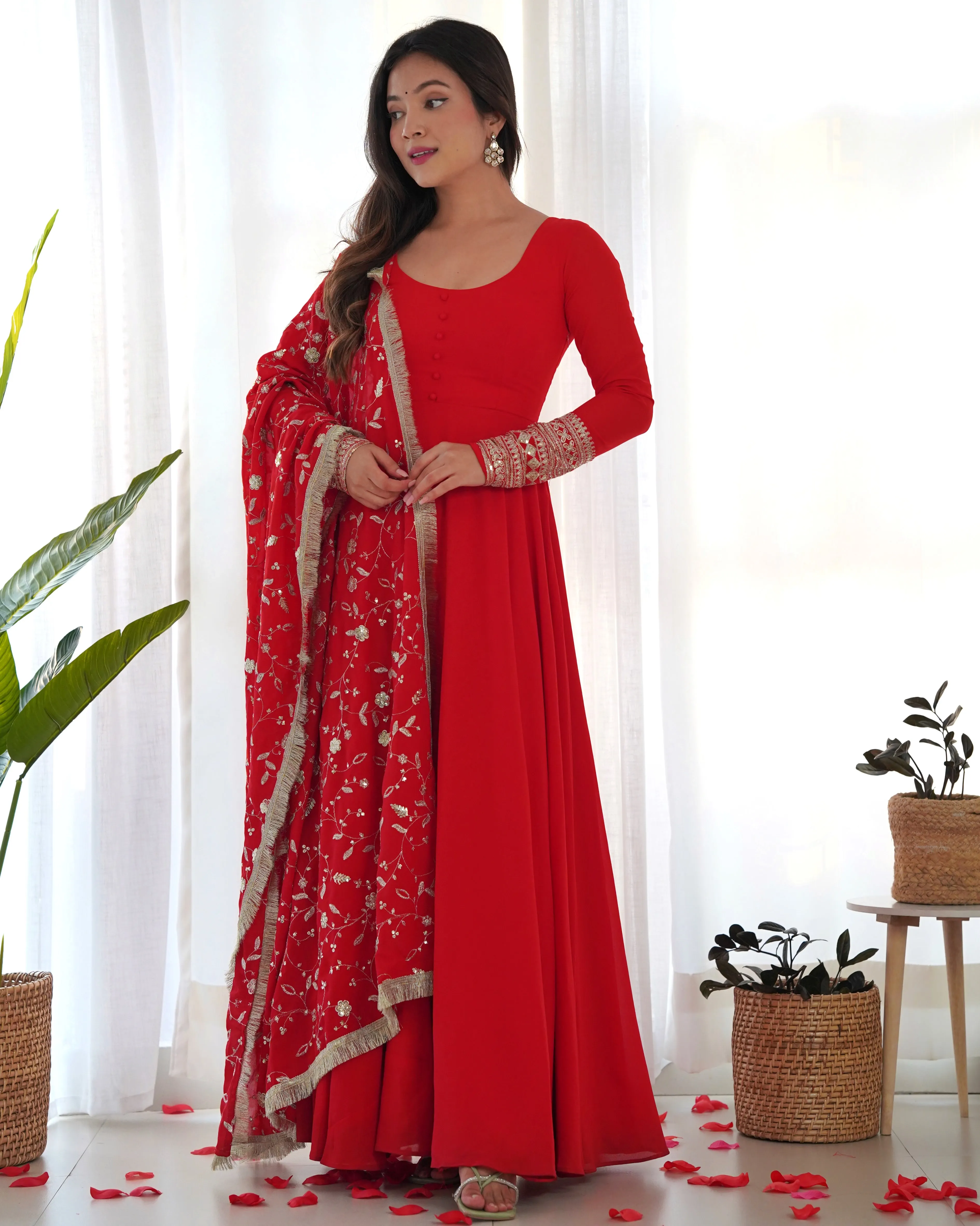 SHARON ANARKALI DUPATTA SET