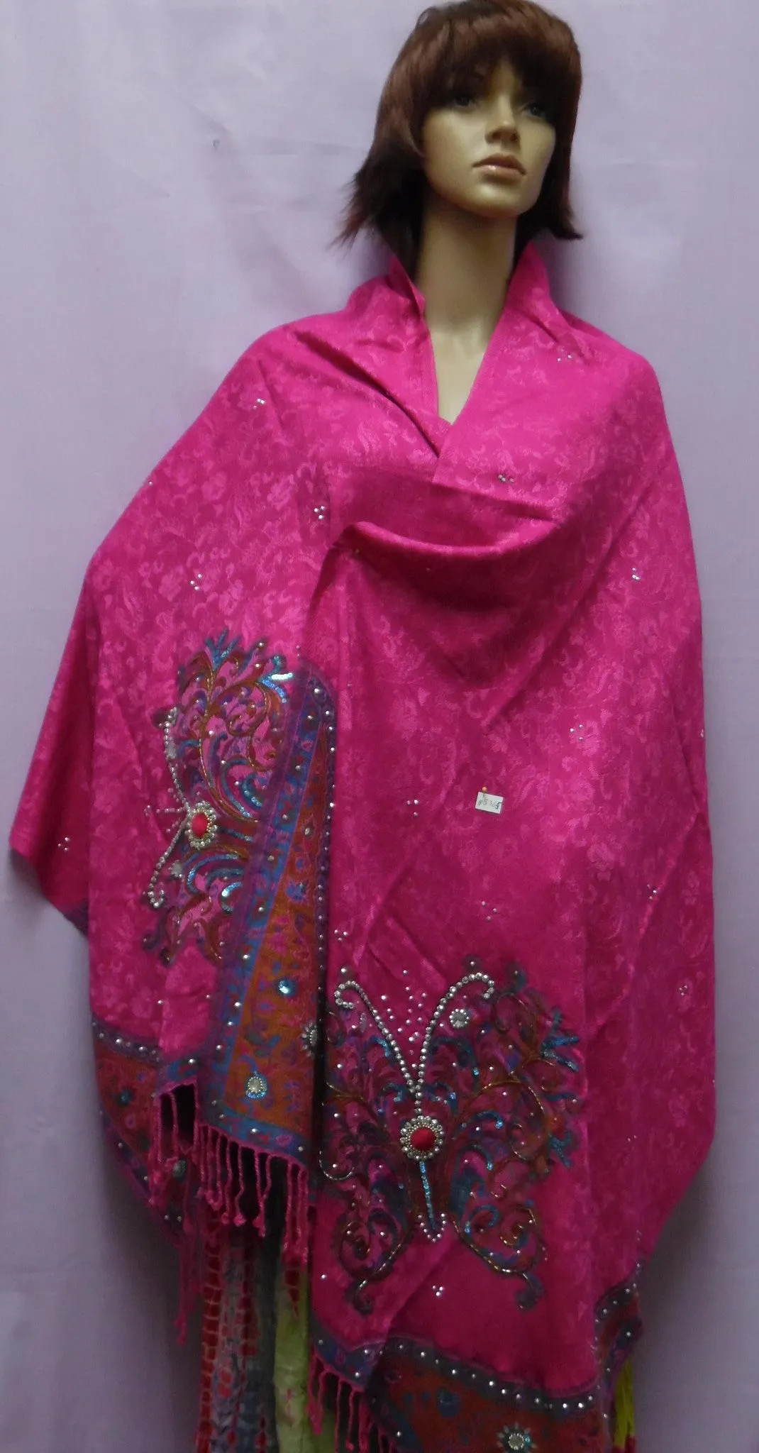 Shawl 5365 Winter Wear Pashmina Angora Kashmiri Shawl Wrap Shieno