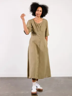 Sierra Utility Midi Dress - Dusky Green