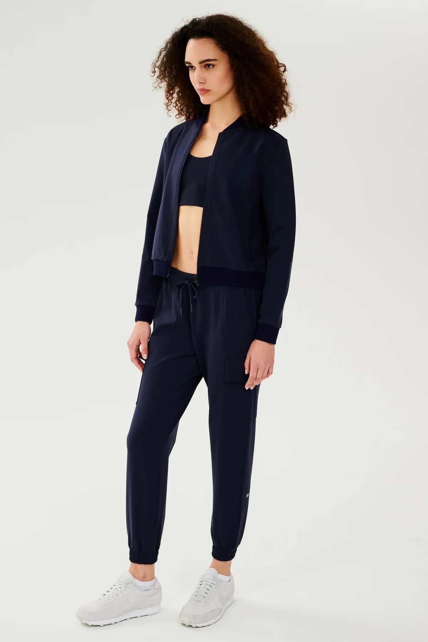 Supplex Bomber Jacket in Indigo