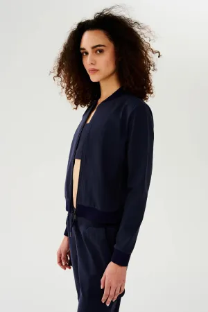 Supplex Bomber Jacket in Indigo