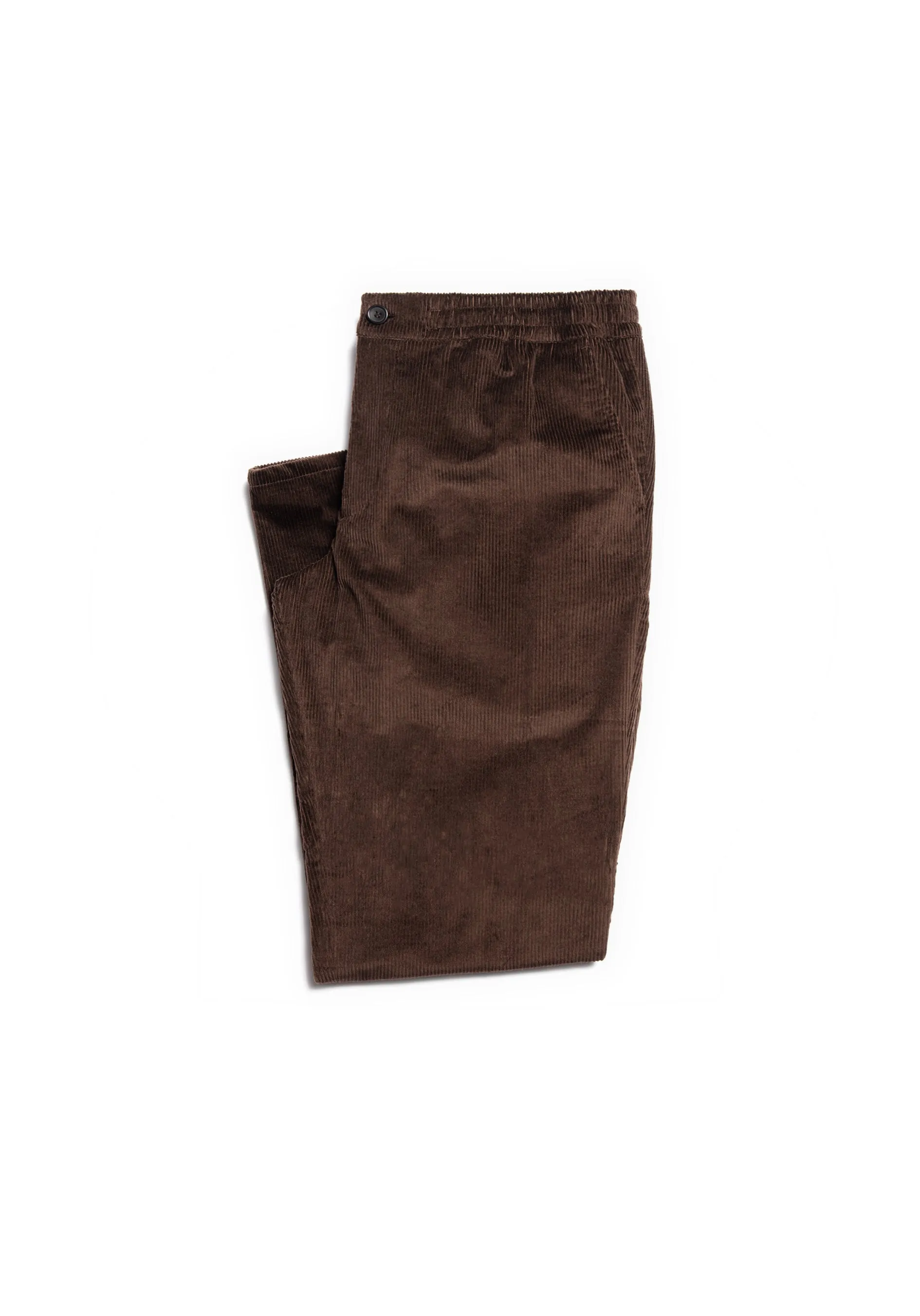 The Cashmere Cord Drawstring Trousers - Bark