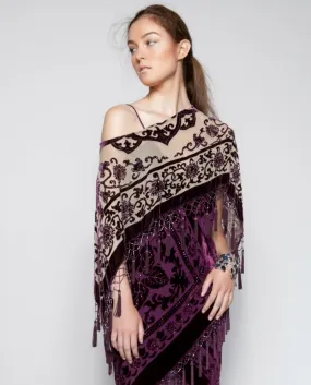 THE RHIANNON SHAWL IN PLUM