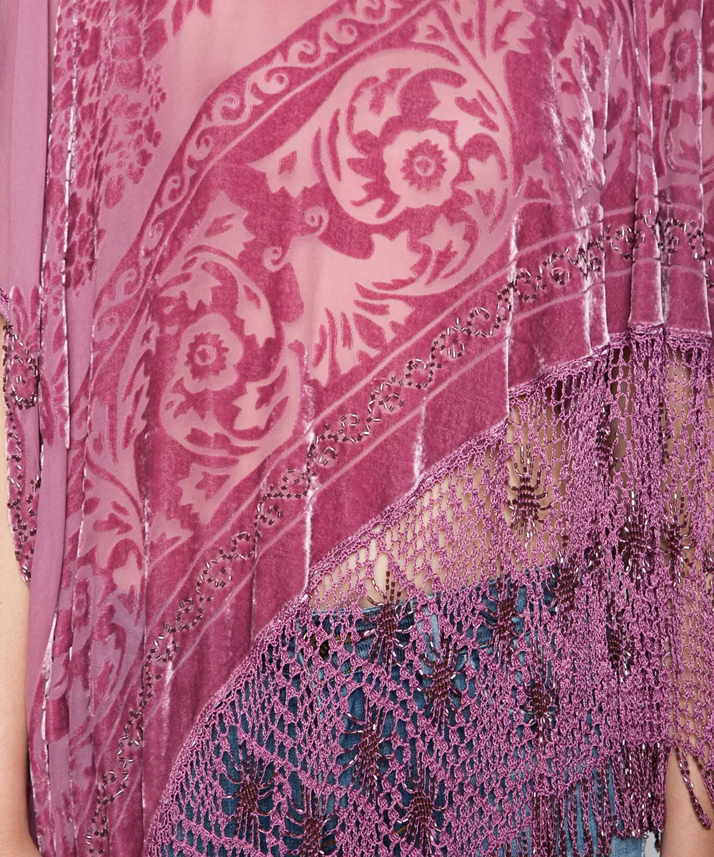 THE ROSE MIRABELLA SILK PONCHO