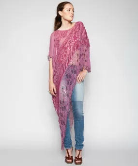 THE ROSE MIRABELLA SILK PONCHO