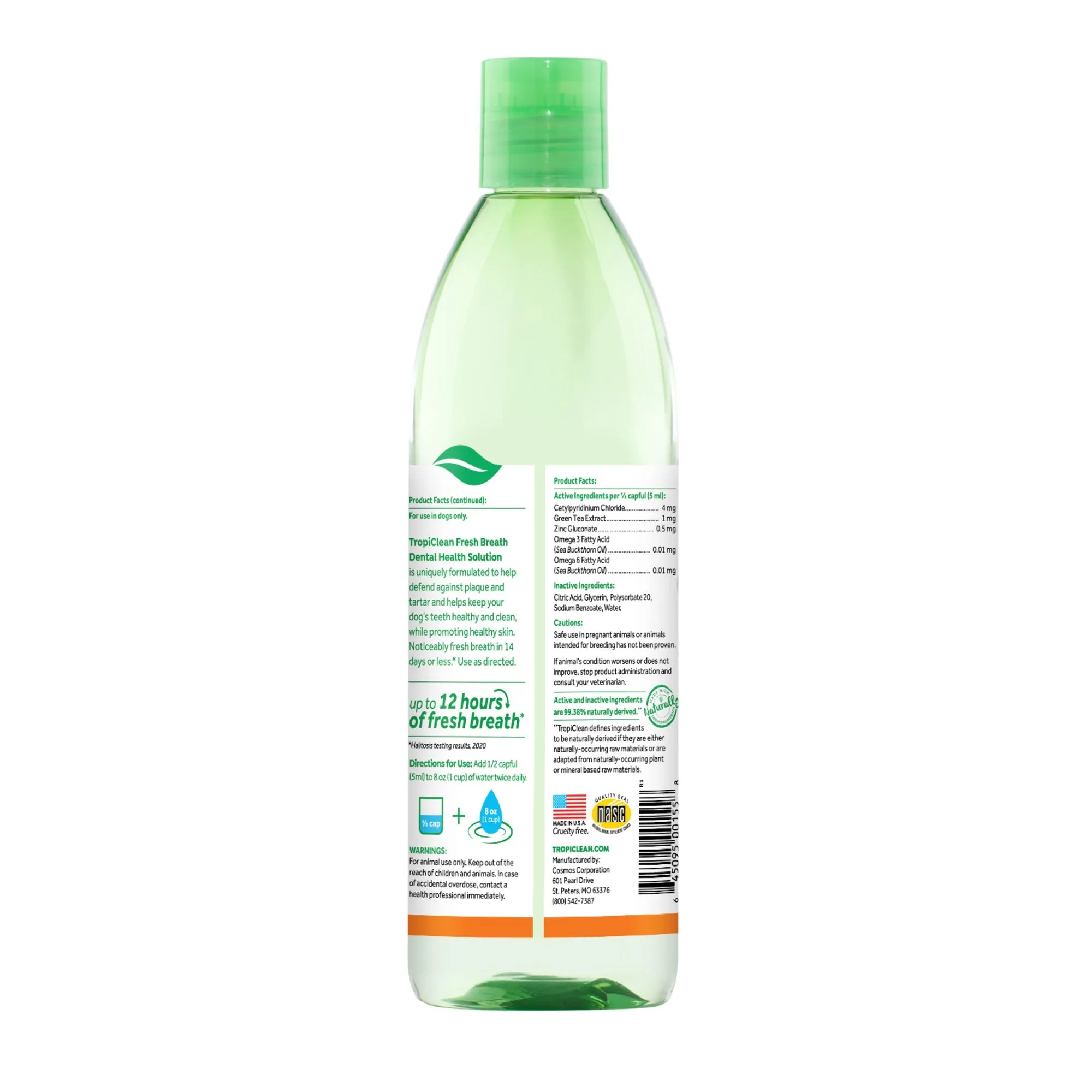 Tropiclean Fresh Breath Skin and Coat Oral Care Additive 473ml