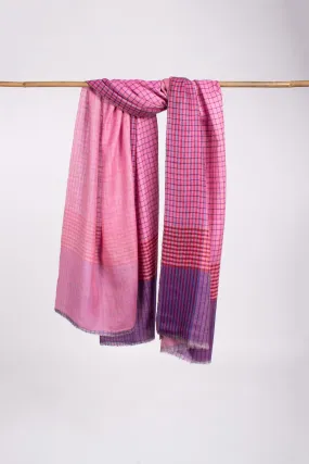 Two Leaf Pink Dorukha Pashmina Shawl