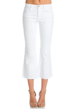 Walk of Fame Culotte Denim Flared Jeans White