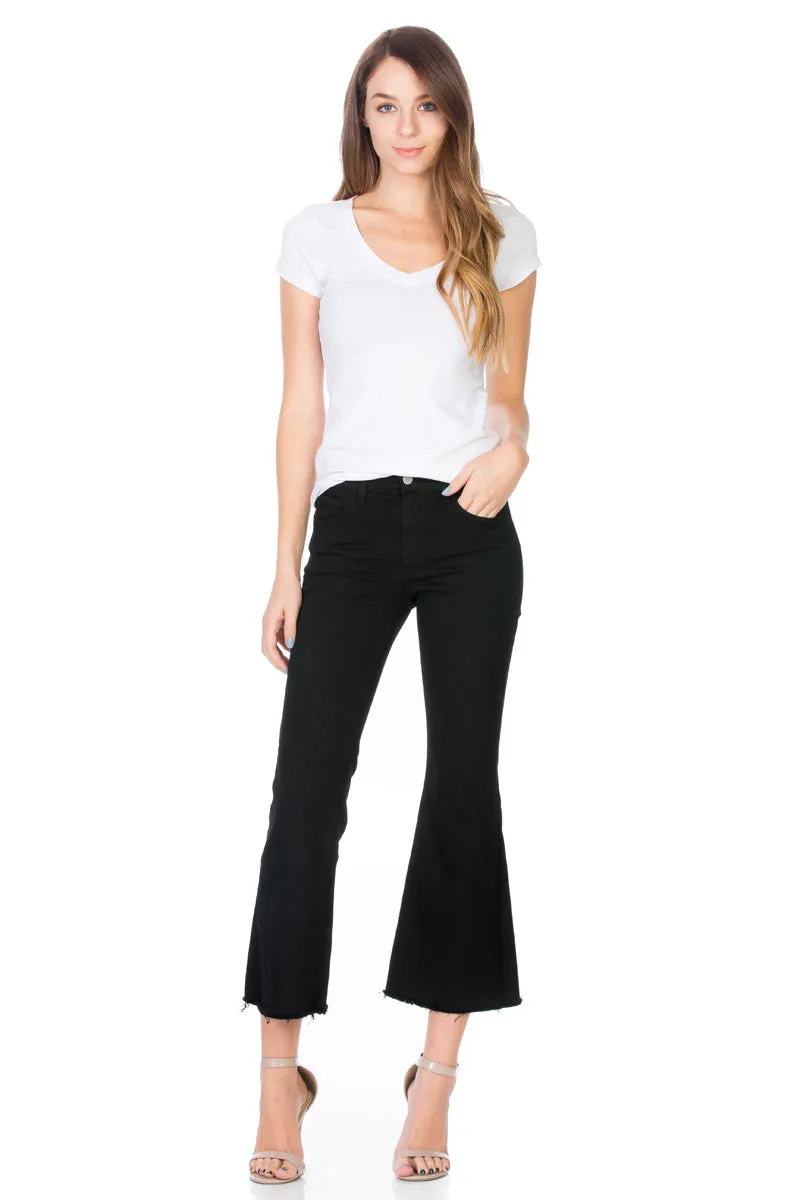 Walk of Fame Culotte Denim Flared Jeans White