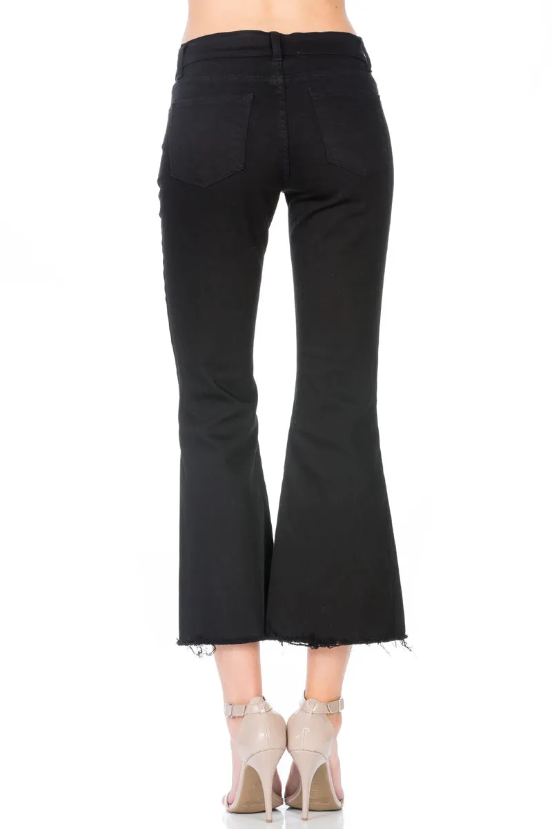 Walk of Fame Culotte Denim Flared Jeans White