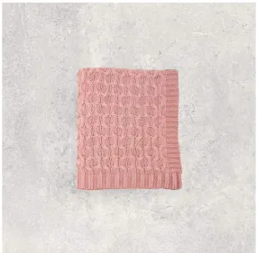 Washed Curvy Pink Throw Blanket