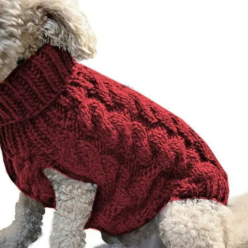 Winter Knitted Dog Clothes Warm Jumper Sweater For Small or Large pet