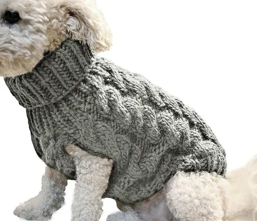 Winter Knitted Dog Clothes Warm Jumper Sweater For Small or Large pet