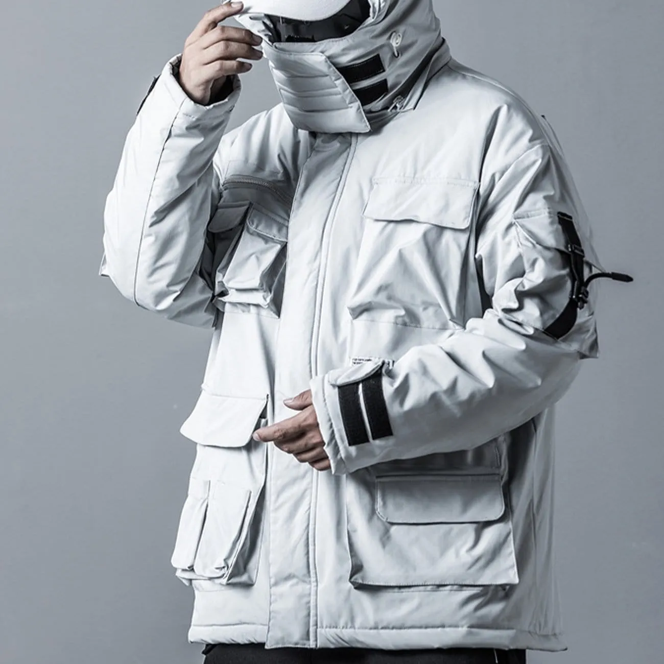 WLS Removable Multi Pockets Winter Coat