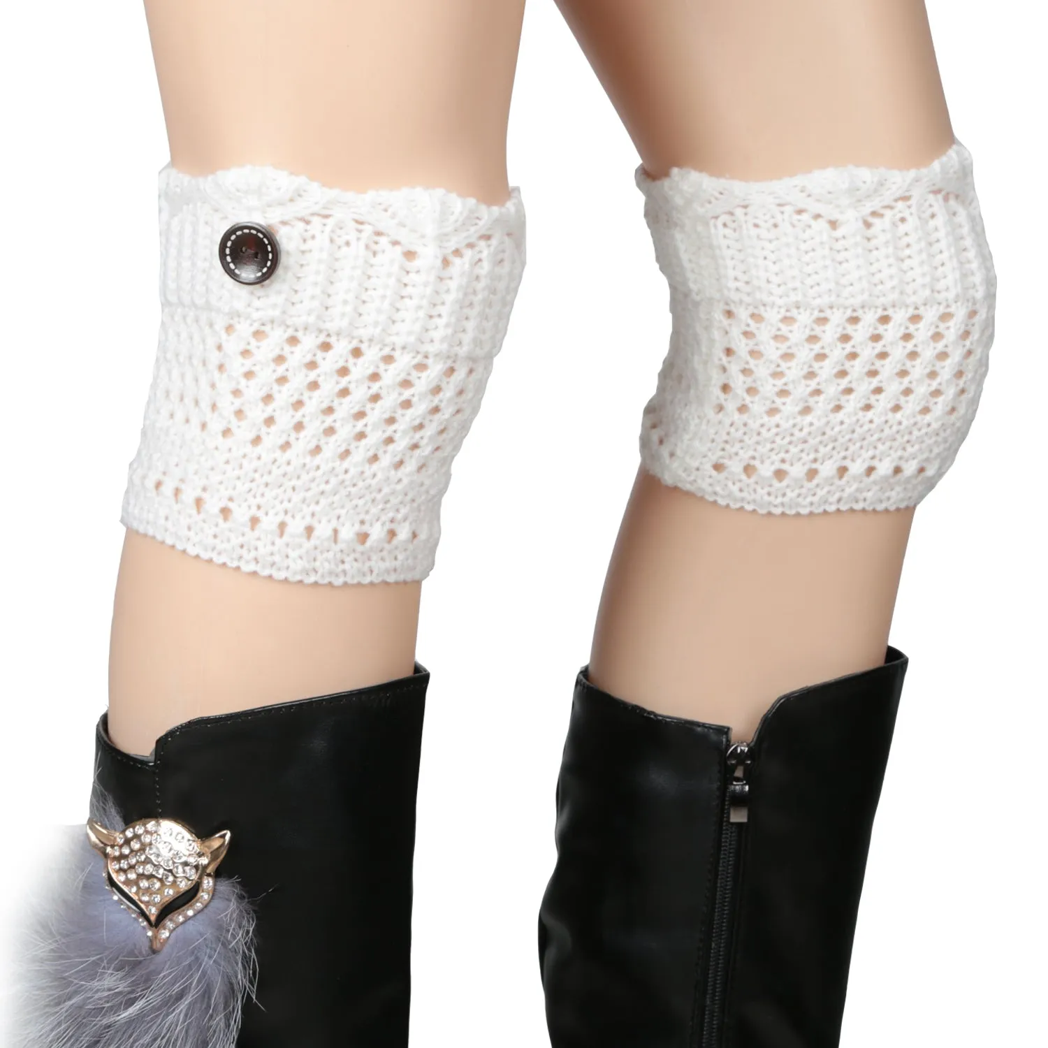 Women Winter Crochet Knit Leg Warmers