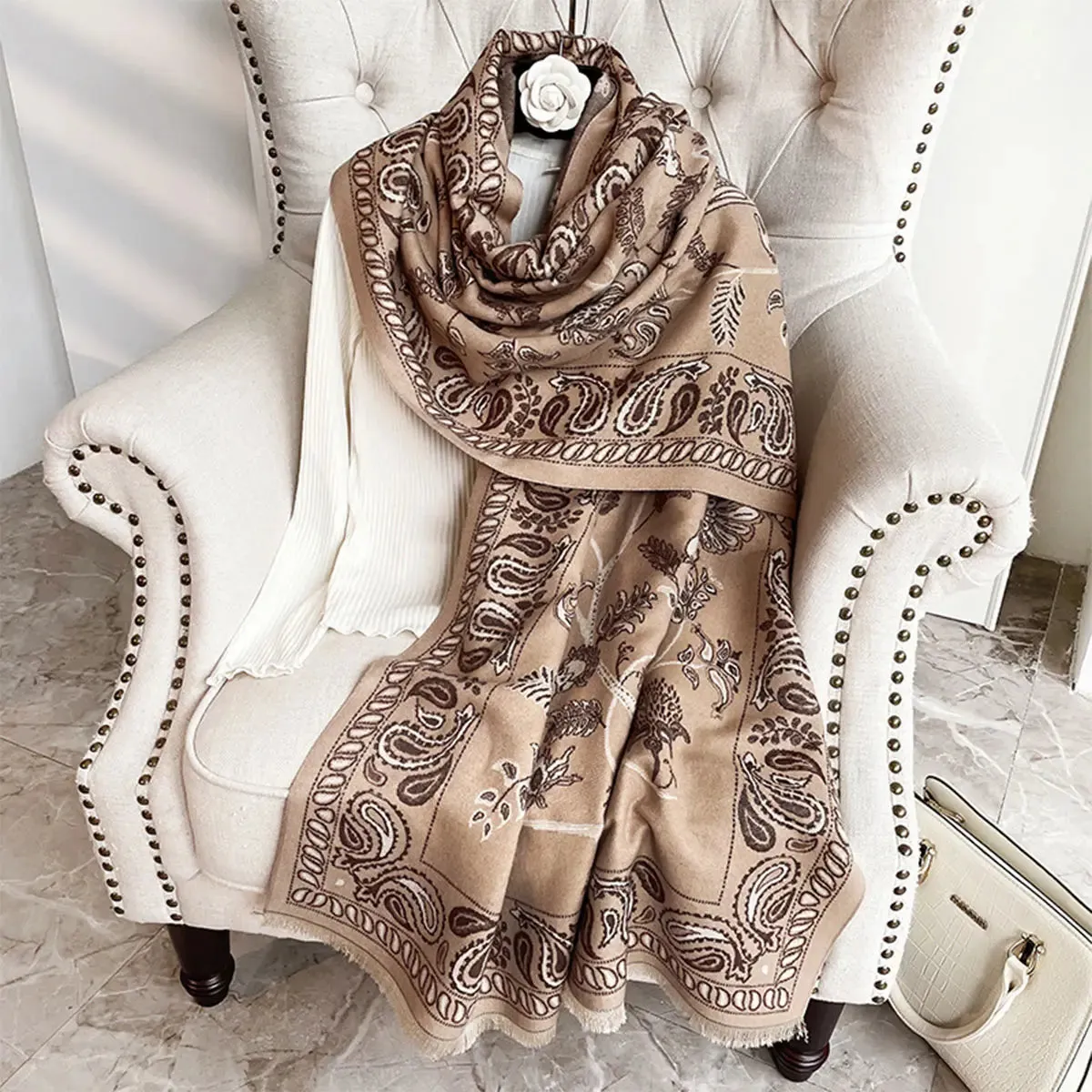 Women Winter Warm Shawl Wrap Thick Blanket Scarf