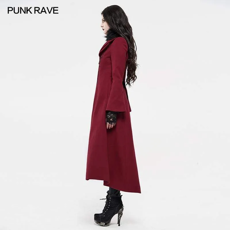 Women's Gothic Fur Collar Jacquard Coats