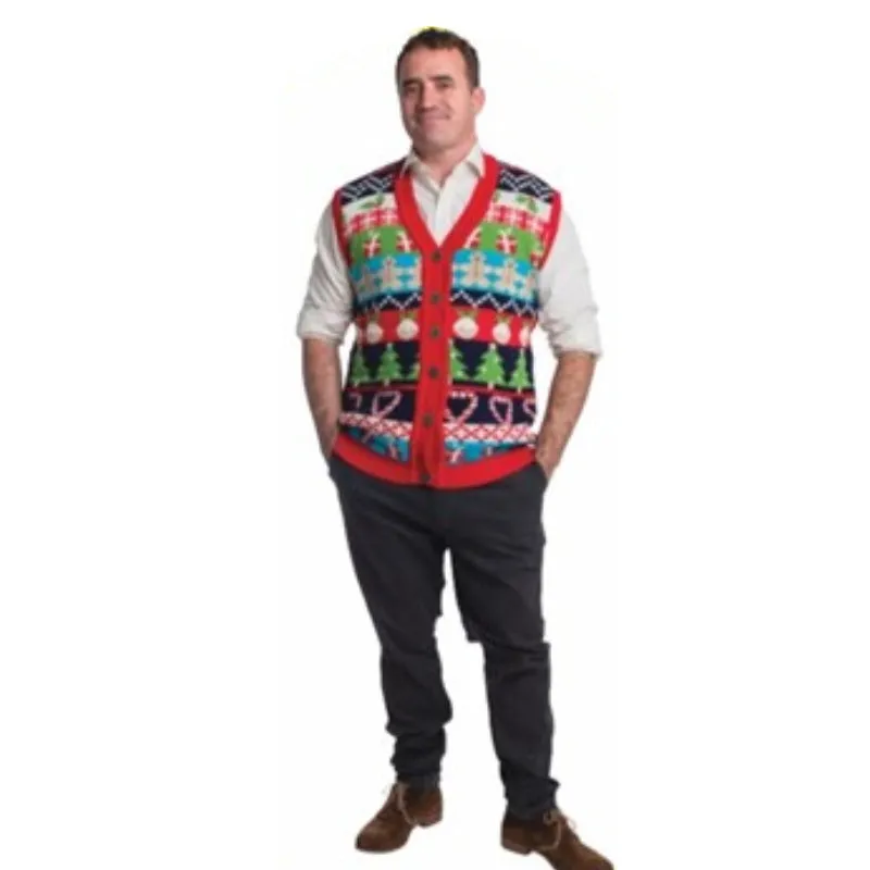 Xmas Cardy Vest - Adult